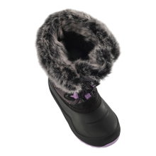 Kamik Winter Boots Snowangel - Made in Canada, waterproof - charcoal grey/purple girls